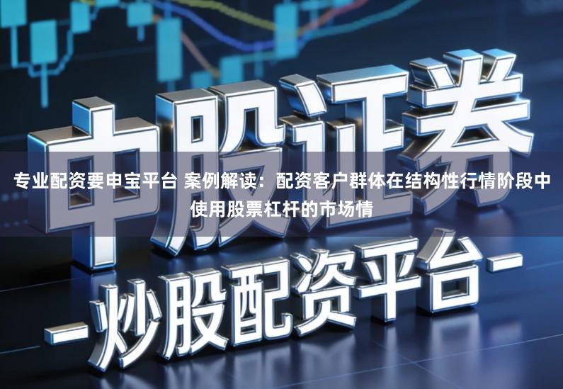 专业配资要申宝平台 案例解读:配资客户群体在结构性行情阶段中使用股票杠杆的市场情