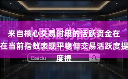 来自核心交易时段的活跃资金在在当前指数表现平稳但交易活跃度提