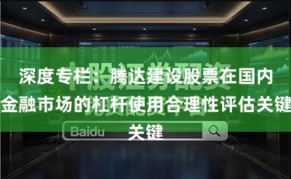 深度专栏：腾达建设股票在国内金融市场的杠杆使用合理性评估关键